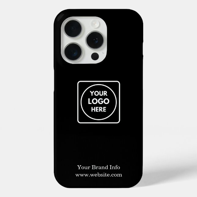 Logo iPhone Case | Black Minimalist Business (Back)