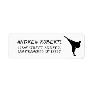 Logo karaté des arts martiaux retourner les étique