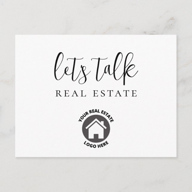 Logo Let's Talk Real Estate Postcard (Front)