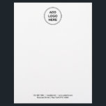 Logo Letterhead Business Stationary Template<br><div class="desc">Add your logo to make your own stationary letterhead using our logo template stationary template. Just replace our logo with your own business logo or company mark and customize our footer that displays your address and contact details in a professional design. Created for your office staff, customer communication, or general...</div>