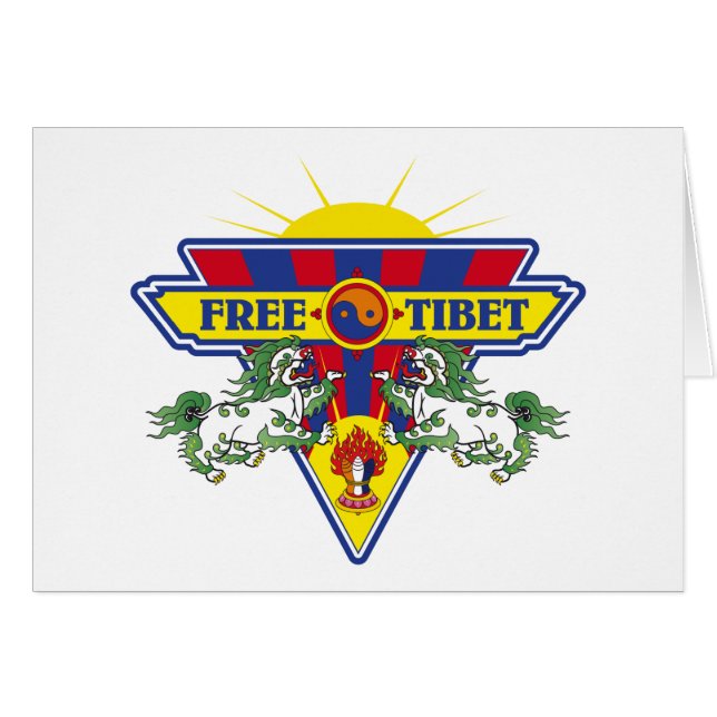 Logo libre de drapeau du Thibet (Devant horizontal)