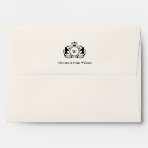 Logo Lion Monogram Elegant Beige Envelope