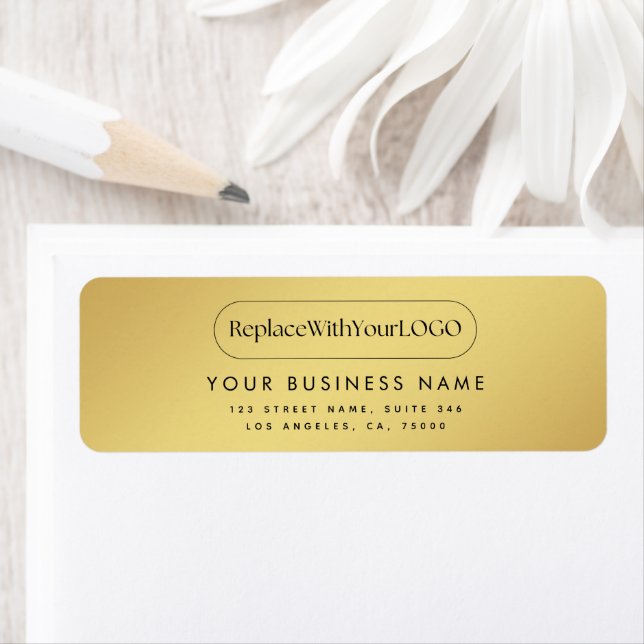 Logo long-horizontal Gold & Black personnalisé (En situation)