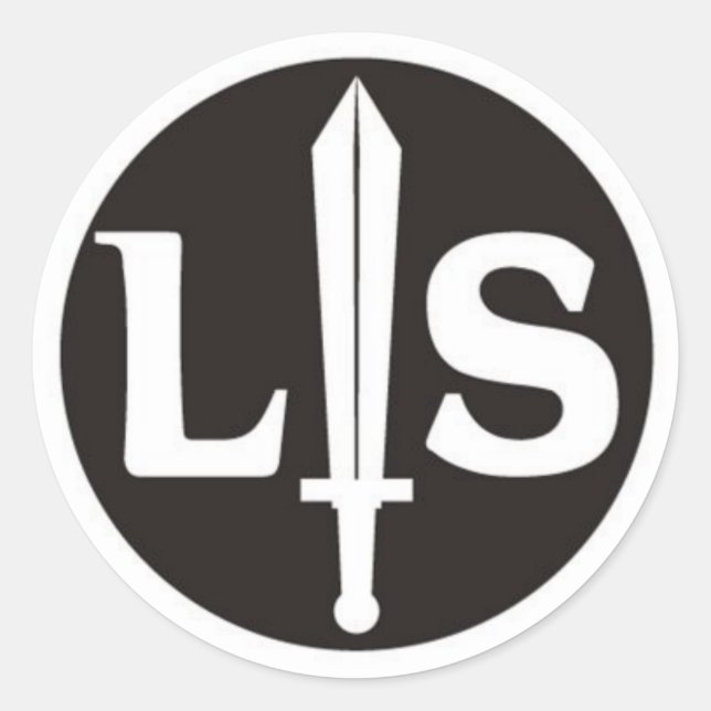 logo lotta studentesca classic round sticker (Front)