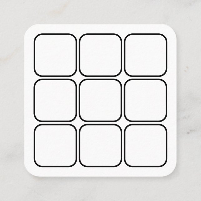 logo loyalty rewards square card (Back)