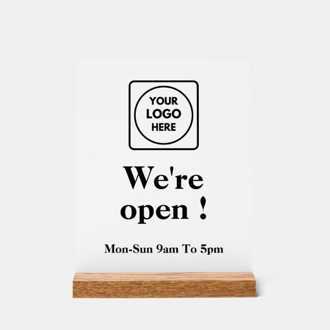 Logo « Maintenant ouvert » | Enseigne personnalisé (Recto)