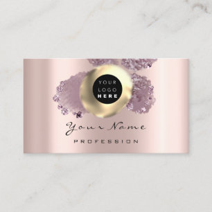 Logo Makeup Artist Hair Nails Floral Rose Abstract Business Card