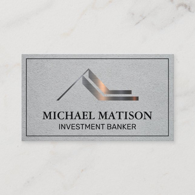 Logo métallique | Carte de visite de l'établisseme (Devant)