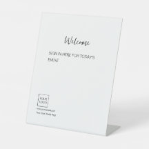 Logo Minimal Business Welcome Sign