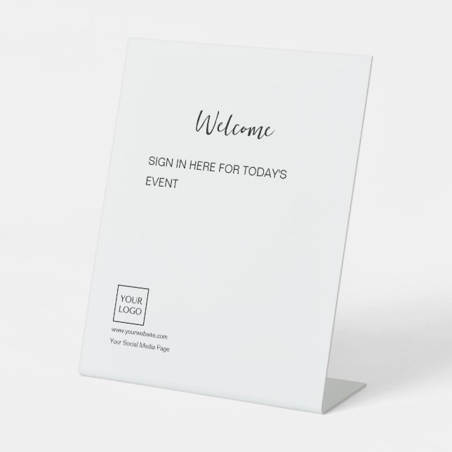 Logo Minimal Business Welcome Sign (Front)
