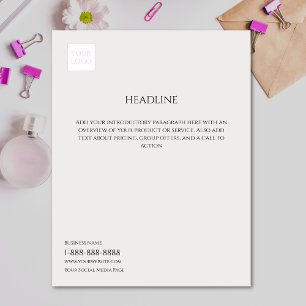 Logo Minimal Grey Business Marketing Flyer