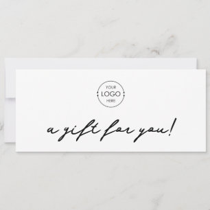 Logo Minimalist Simple White Gift Certificate