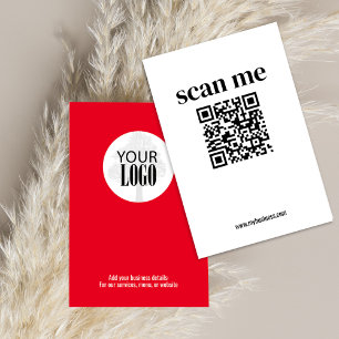 Logo minimaliste simple d'entreprise QR Code rouge