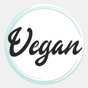 Logo minimaliste Vegan Classic Round Sticker