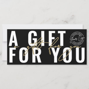 Logo Modern Black Gold Business Gift Certificate