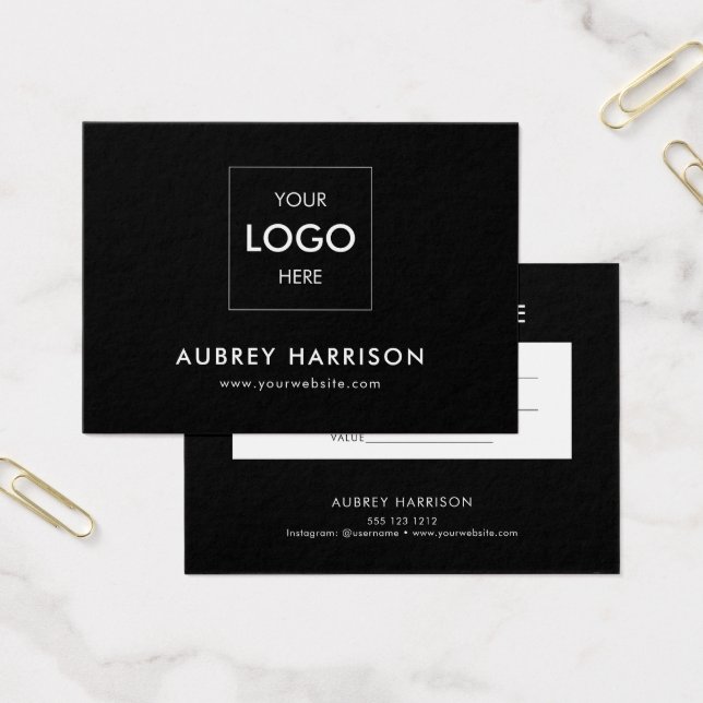 Logo Modern Professional Certificat cadeau (Bureau)