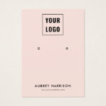 Logo Modern Simple Earring Display<br><div class="desc">Add your logo.</div>