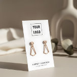 Logo Modern Simple Earring Display<br><div class="desc">Add your logo.</div>
