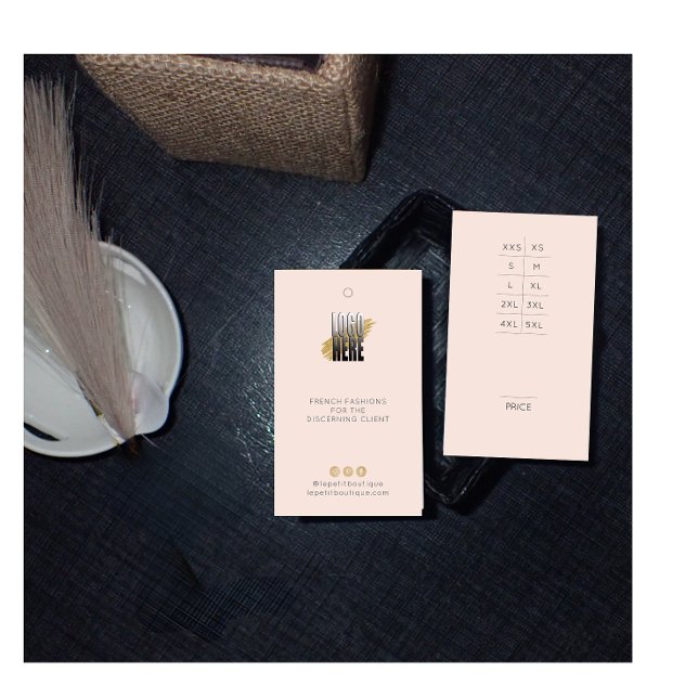 Logo moderne Blush Vêtements Balise de prix avec g (Créateur téléchargé)