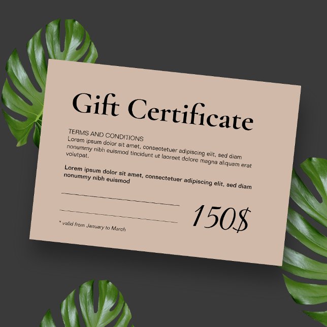 Logo moderne Certificat cadeau d'entreprise (Créateur téléchargé)