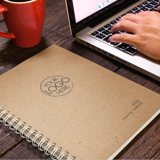 Logo moderne papier Kraft Brown tendance hebdomada (Créateur téléchargé)