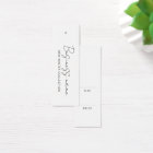 Logo moderne Prix du produit Hang Tag Card