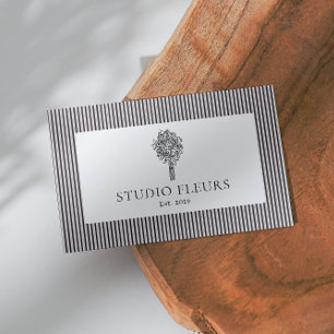 Logo moderne Retro Vibe Carte de visite rayé