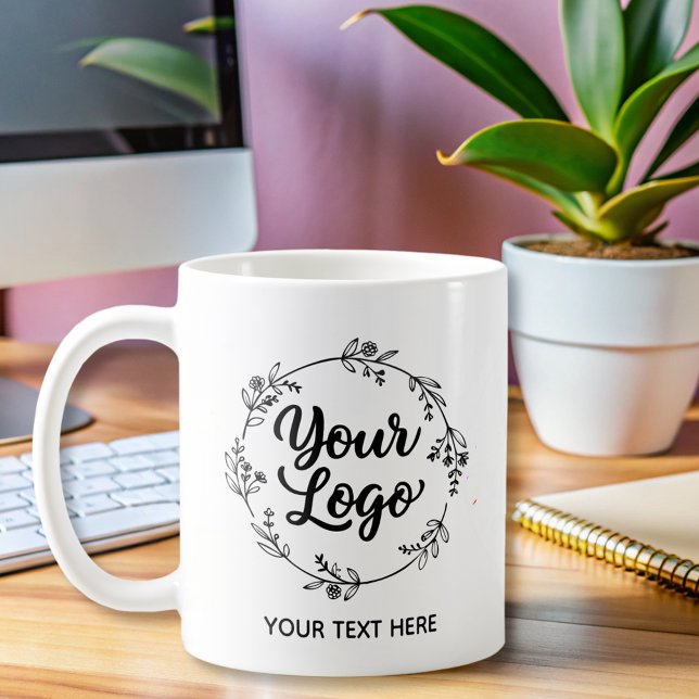logo moderne simple code qr Café Mug (Créateur téléchargé)