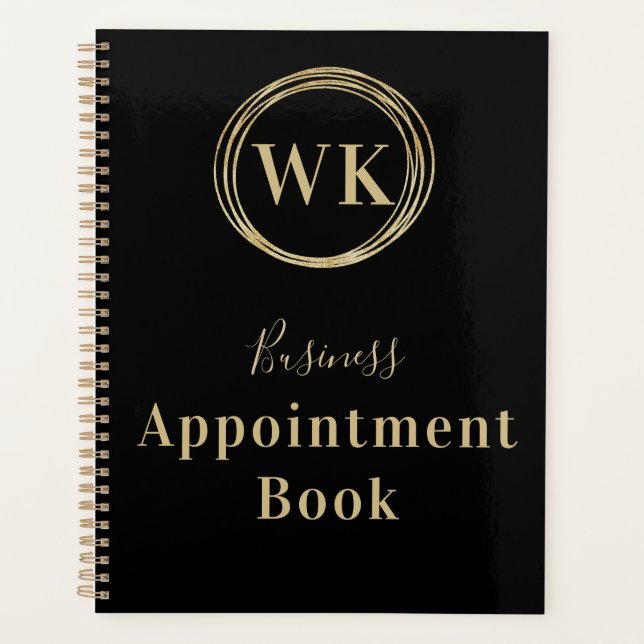 Logo Monogramme Black Gold Business Meeting Book (Devant)