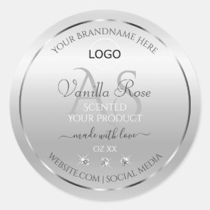 Logo Monogramme Étiquette Diamants de luxe en arge