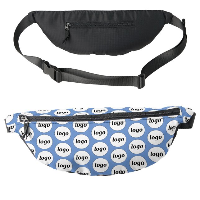 Logo Motif Promotionnel Business Blue (Logo pattern business promotional branding fanny pack bag)