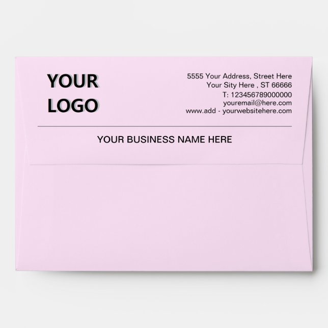 Logo Name Address Colours Modern Business Envelope (Back (Top Flap))