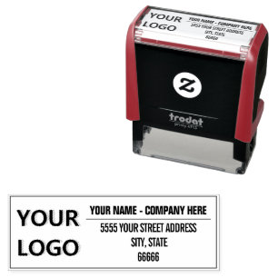 Logo Name Address Framed Design Stamp Professional
