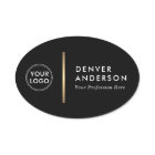 Logo, name and title classy black golden divider