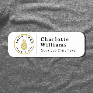 Logo Name Job Title White Name Tag