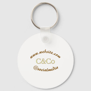 logo name letter company social media website simp keychain