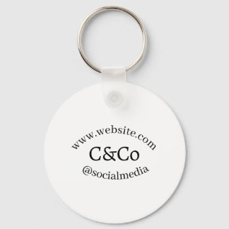 logo name letter company social media website simp keychain