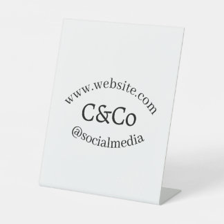 logo name letter company social media website simp pedestal sign