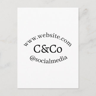 logo name letter company social media website simp postcard