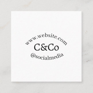 logo name letter company social media website simp square business card