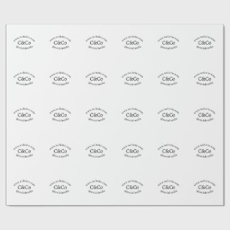 logo name letter company social media website simp wrapping paper