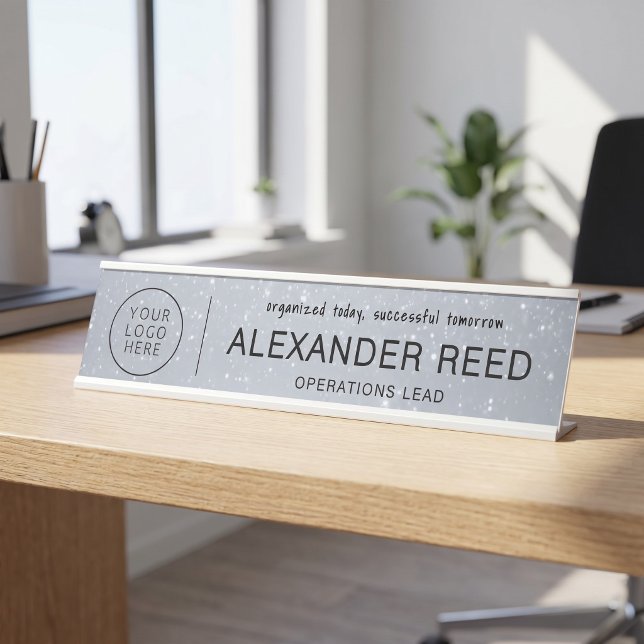 Logo Name Plates Custom Shimmer Silver (Logo Name Plates Custom Shimmer Silver)