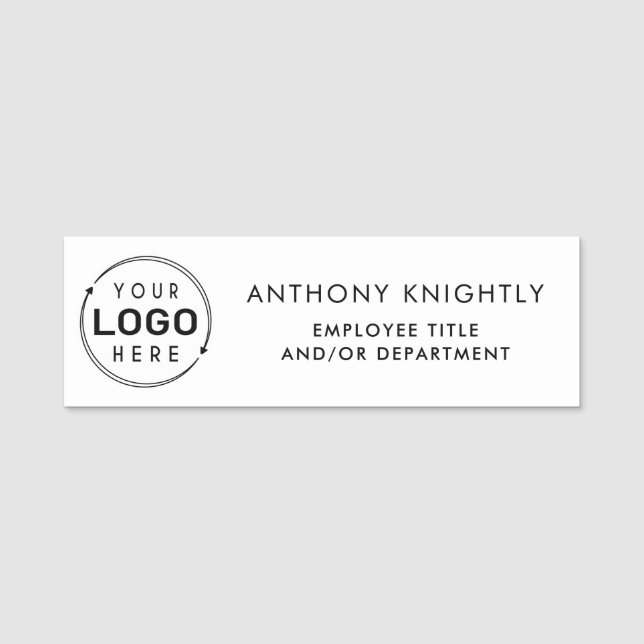 Logo Name Title Department Name Tag (Front)