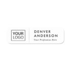 Logo name title light grey divider white