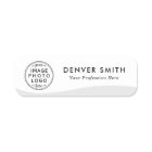 Logo name title light grey wave white modern