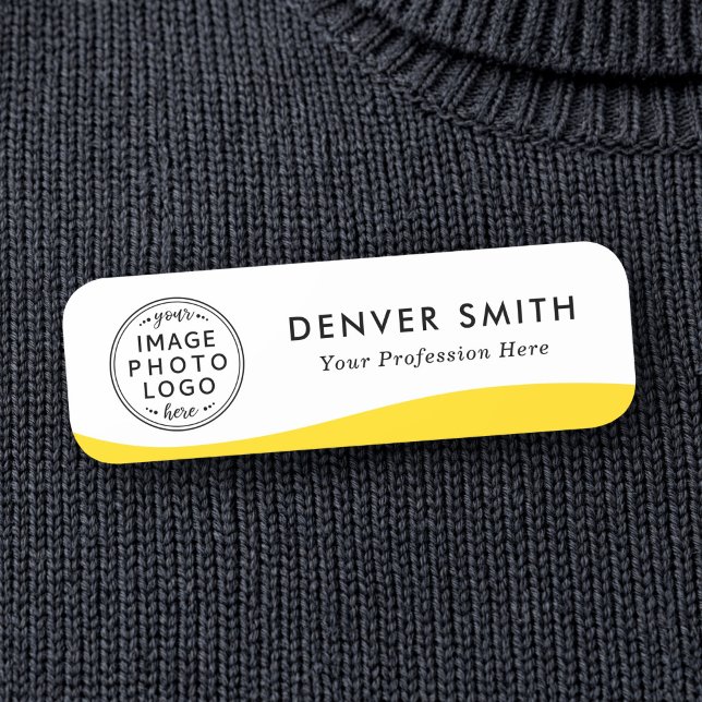 Logo name title yellow wave white modern tag (Logo name title yellow wave white modern tag)