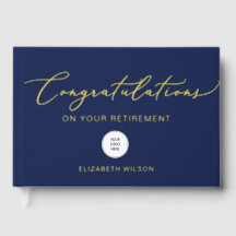 Logo Navy Farewell Retirement Party Leaving Party  Guest Book