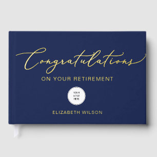 Logo Navy Farewell Retirement Party Leaving Party Guest Book