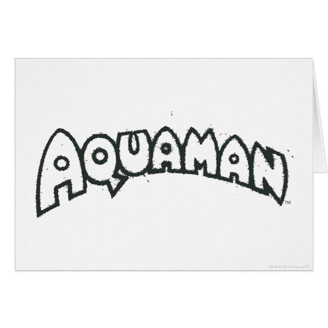 Logo noir Aquaman Grunge 2 (Devant horizontal)
