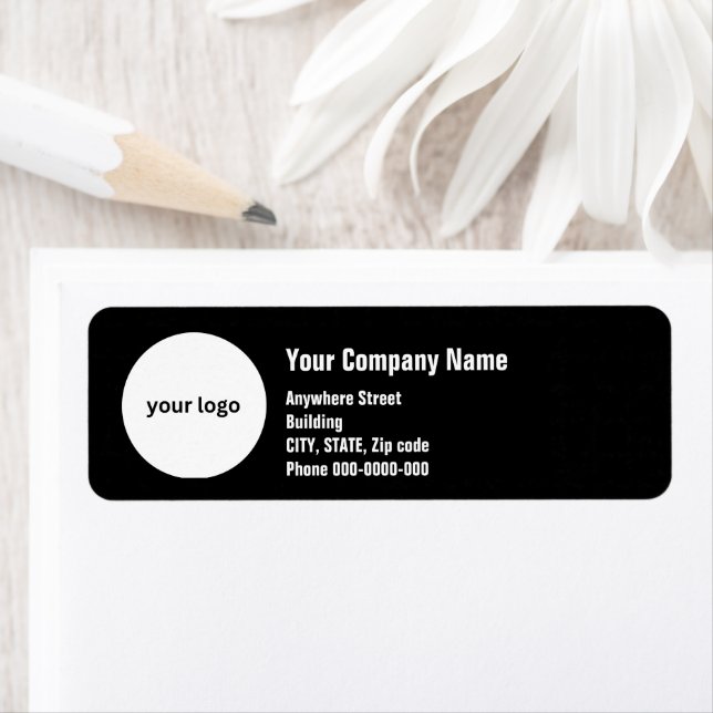 logo noir clair simple adresse professionnelle (En situation)